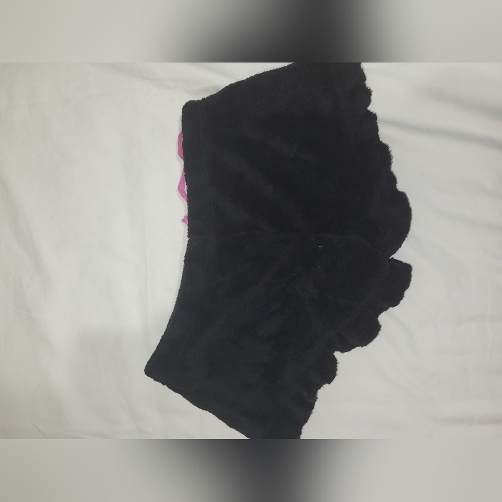 Hello Kitty Fuzzy Black Shorts with Pink Details* - Picture 2 of 3
